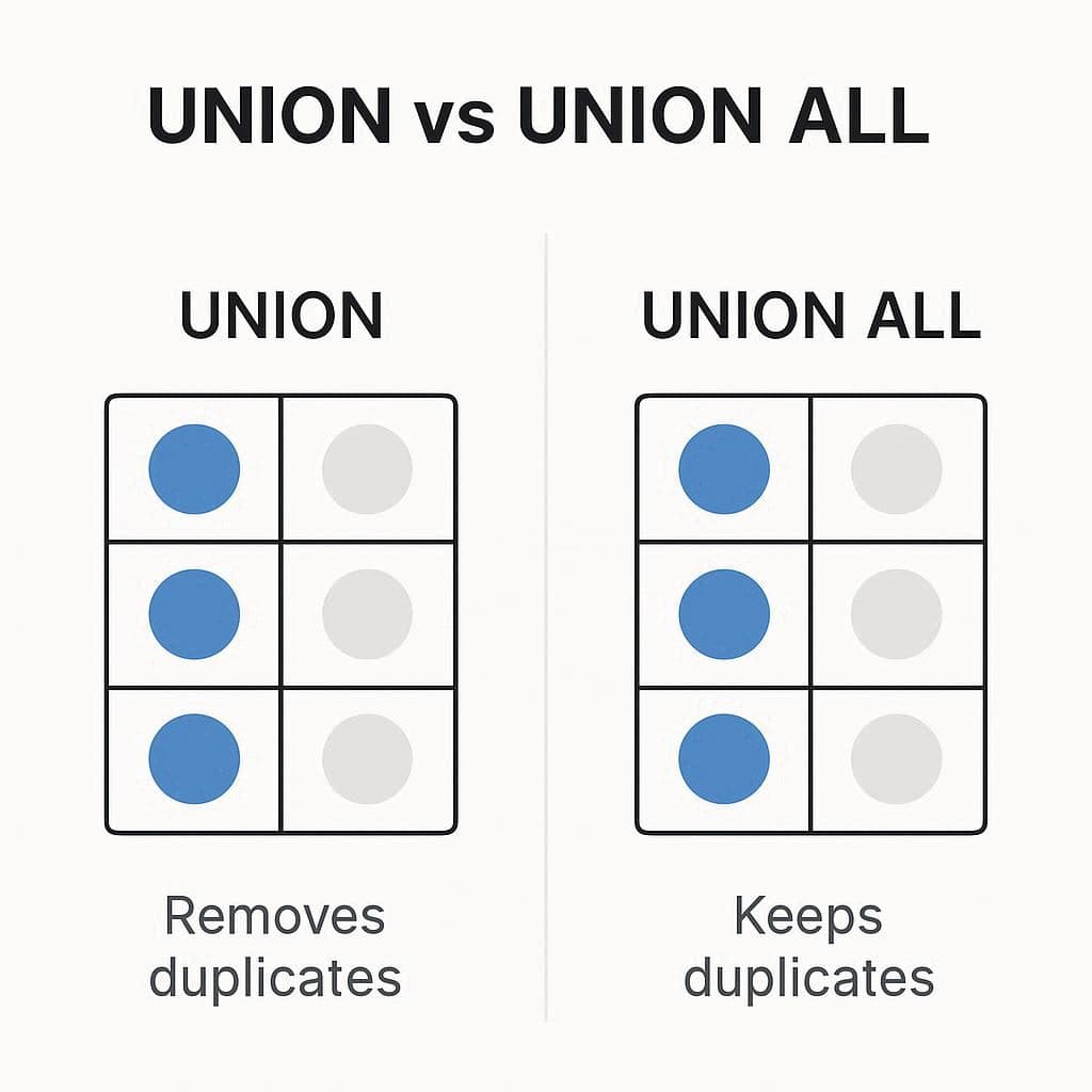 Union و Union All در SQL: تفاوت های مهم و کاربردهای عملی برای برنامه ...